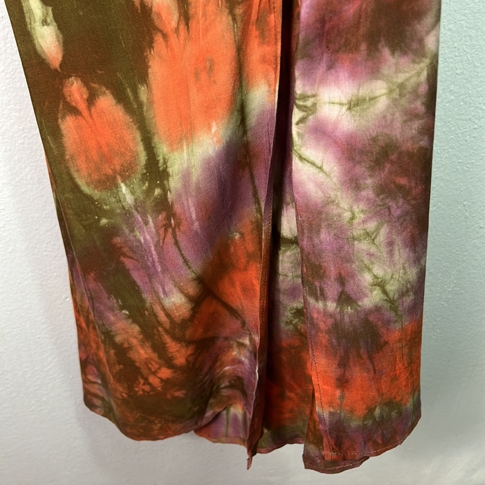 NWT Entro Tie Dye Off the Shoulder Smocked Bodice Boho Dress Large - Picture 7 of 10
